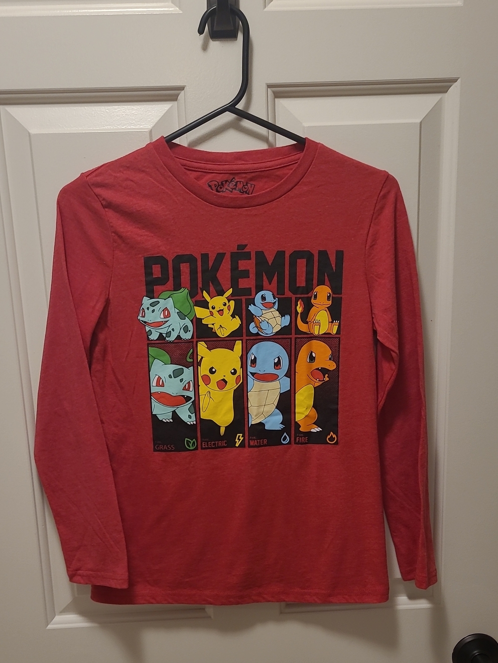 NWOT Pokemon Red Long Sleeve Shirt M